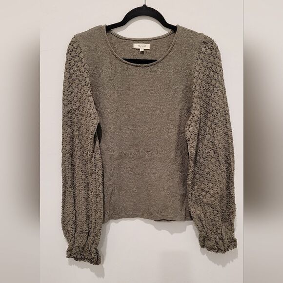 FINAL SALEš·MadewellāOliveāgreenālongāsleeveātopāsizeāM - Picture 4 of 16